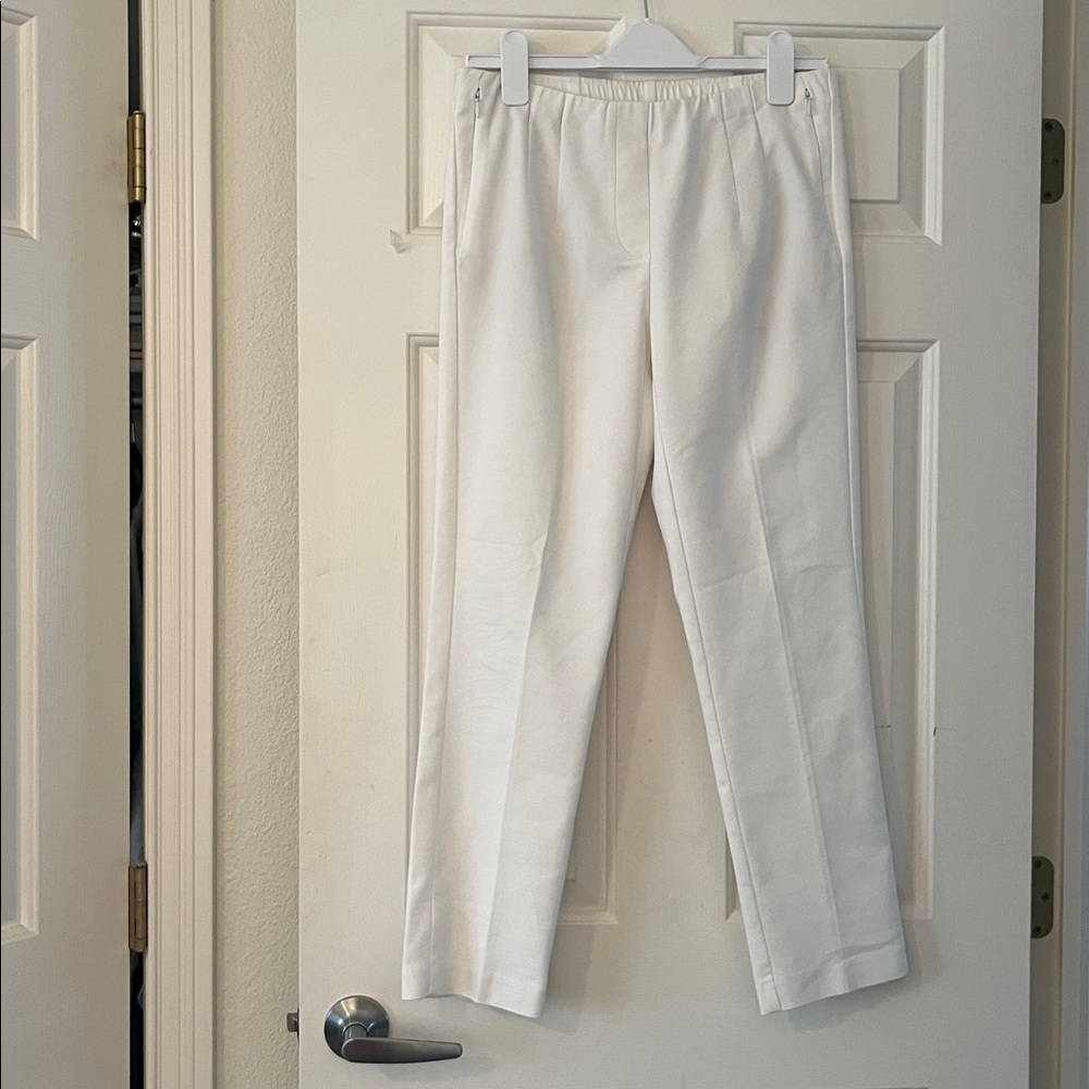 J. Jill White Straight-Leg Pull-On Pants